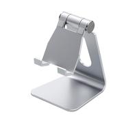 Soporte Ajustable para Tablet y Smartphone de sobremesa con un pivote, Ideal para Ver Videos y videollamadas.