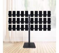 Soporte ajustable para teléfono celular para escritorio, soporte de carga multiteléfono, visualización manos libres, ideal para oficina en casa y grabación de video (2+2)