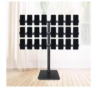 Soporte ajustable para teléfono celular para escritorio, soporte de carga multiteléfono, visualización manos libres, ideal para oficina en casa y grabación de video (2+2)