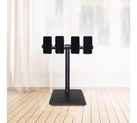 Soporte ajustable para teléfono celular para escritorio, soporte de carga multiteléfono, visualización manos libres, ideal para oficina en casa y grabación de video (2+2)
