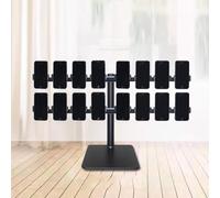 Soporte ajustable para teléfono celular para escritorio, soporte de carga multiteléfono, visualización manos libres, ideal para oficina en casa y grabación de video (2+2)