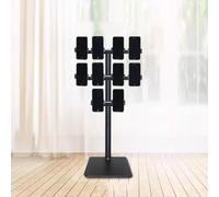 Soporte ajustable para teléfono celular para escritorio, soporte de carga multiteléfono, visualización manos libres, ideal para oficina en casa y grabación de video (2+2)