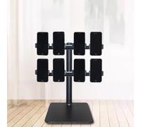 Soporte ajustable para teléfono celular para escritorio, soporte de carga multiteléfono, visualización manos libres, ideal para oficina en casa y grabación de video (2+2)