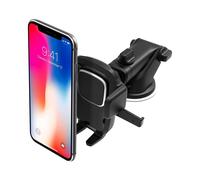 Soporte ajustable para teléfono de coche, base súper segura con botón de resorte para una pata inferior personalizable, brazo telescópico para
