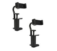 Soporte ajustable para teléfono de guitarra con abrazadera segura, posicionamiento flexible para partituras digitales, vídeos de enseñanza, transmisión en vivo y grabación, soporte de soporte, 2