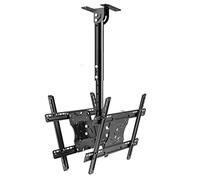 Soporte ajustable para TV de techo de doble cara para pantallas planas LED LCD 4K de 5575 pulgadas, altura telescópica (61150 cm) función de inclinación para una experiencia de visualización óptima