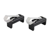 Soporte ajustable para visera solar de coche para controles remotos de garaje, compatibilidad de 45-67 mm de ancho, 2 soportes de montaje negros para accesorios interiores