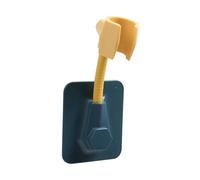 Soporte Alcachofa Ducha 360° Shower Head Holder Adjustable Bathroom Bracket for Bath Rail Strongly Stick To The Wall(Yellow)