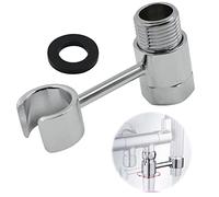 Soporte Alcachofa Ducha Cabezal Mano - ConexióN Tuerca Doble Cabeza 20mm Sin Herramienta PerforacióN 360° Universal áNgulo Impermeable Ajustable Complementos Accesorios Lanza Inodoro LatóN Cromado