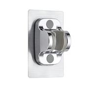 Soporte Alcachofa Ducha Shower Head Holder Brackets Black Suction Cup Wall Mount Adjustable Support For Bathroom Accessories Without Drill Stand Bath(Sliver 1PC)