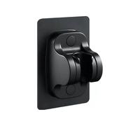 Soporte Alcachofa Ducha Shower Head Holder Brackets Black Suction Cup Wall Mount Adjustable Support For Bathroom Accessories Without Drill Stand Bath(Black 1PC)