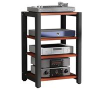 Soporte Altavoz,Mueble Equipo Hifi,Mueble Tocadiscos de 2/3/4/5 niveles,Equipos Música Consola,Soporte para Medios Audiovisuales,Soporte Stéreo,para Xbox,proyector y accesorios de TV(Teak,60x50x85cm/2