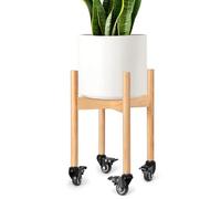 Soporte alto para plantas con ruedas, rodillo para plantas con ruedas, rueda de soporte para plantas de interior y exterior | Soporte para plantas con ruedas para macetas pesadas, soporte para macetas