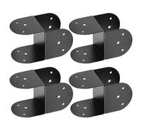 Soporte Amarre para Postes | 4 Unidades de Base Metálica Gruesa - Abrazadera para Vigas,para Postes de Madera de 10x10 cm para Exteriores Patio Porche Pérgola Cabaña de Madera