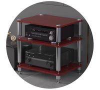 Soporte Amplificador Hi-Fi Estante Para Equipos Audiovisuales Mueble Almacenamiento De Audio 2/3/4 Niveles Con Patas Antivibración Receptor Tocadiscos Altavoces Cine En Casa(Brown,60*48*60cm(3Tier))
