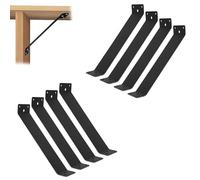 Soporte Angular de 45 Grados de Alta Resistencia - Refuerzo metálico, Apto para Madera, Conectores Tipo F, Kits, Conexiones Columna-viga, Juego de 8 Piezas.