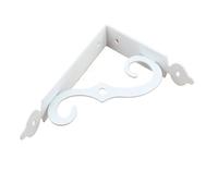 Soporte angular en forma de L 2 soportes de esquina metálicos en forma L for estantes, blanco y negro, varios tamaños(White 190mm)