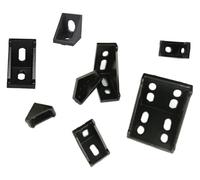 Soporte angular perfilado, 2020 2028 3030 3060 4040 4080 6060 20/30/40/45/60 Conector de perfil aluminio Soporte esquina enrutador 2040(Noir,20PCS 2020)