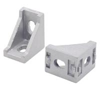 Soporte angular perfilado, Lote de 20 unidades soportes conector en forma L aluminio x 28 mm, 2028, perfil industrial 2020