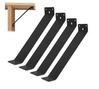 Soporte Angular Reforzado de 45 Grados: Conectores de Madera y Metal para Kits y Reparaciones de columnas/Vigas; un Juego de 4 Soportes angulares.
