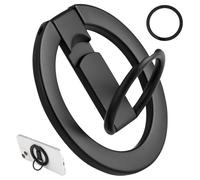 Soporte Anillo Magnético para Móvil Sistema Magnético del para iPhone con Doble Bisagra, Rotación 360°, Agarre Fuerte Compatible con iPhone 17/16/15/14/13/12 Pro MAX y Android con Anillo Metálico
