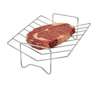 Soporte antideslizante en forma de V - Estante de metal para pavos, para horno, asador, pollo, carne, cocina, restaurante, barbacoa,