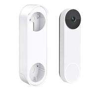 Soporte antirrobo para timbre de puerta sin taladro, compatible con Google Nest Doorbell (batería), soporte de puerta de video para apartamento, hogar, inquilinos, no necesita herramientas y protege