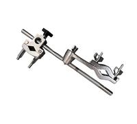 Soporte apilable con abrazadera de cencerro, diseño multicapa para bateristas, actuaciones profesionales, ahorro de espacio, textura metálica, fácil instalación, soporte de percusión