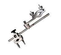 Soporte apilable con brazo de cencerro: accesorios de tambor en capas para configuraciones de múltiples platillos abrazaderas de liberación rápida y soporte de tambor ajustable