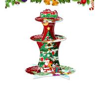 Soporte Árbol Navideño Para Servir Decoración Escalonada De Papel Para Mesa | Soporte De Postres Árbol Navideño Para Reunión Cena Encuentro Pasteles Chocolates Propietarios Reposteros