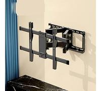Soporte articulado de pared para TV de doble brazo, soporte giratorio e inclinable para televisores de pantalla plana de 45 a 75 pulgadas, resistente, fácil instalación, compatible con la mayoría de
