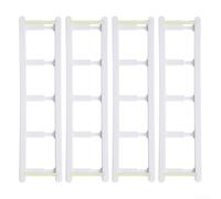 Soporte autoadhesivo para cápsulas de café, organizador de cápsulas de ahorro de espacio con 4 tiras para cocina, capacidad para 16-20 para cápsulas, estante de almacenamiento de plástico blanco para