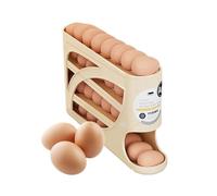 Soporte automático de rodillos, apilable huevo contenedor 12,6 x 2,76 x 7,09 pulgadas con 4 terceros, duradero ABS Dispenser, Storage Rack with Design, Kitchen Tool for Pantry & Shelf