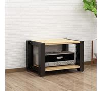 Soporte AV con estantes ajustables, estante de televisión de varios niveles con ruedas para el hogar, sala de estar, oficina y teatro