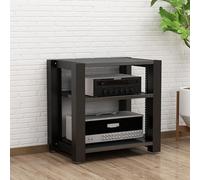 Soporte AV con estantes ajustables, estante de televisión de varios niveles con ruedas para el hogar, sala de estar, oficina y teatro