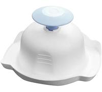 Soporte azul de seguridad alimentaria para rebanador o rallador de mandolina, protectores anticortes para rallador de verduras, peladores y rebanadores, ralladores, cortador de alimentos, protector de