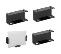 Soporte Bajo Escritorio Para Portátil Y Dispositivos | Soporte De Pared Para Teclado, Router, Notebook & Módem | Śoporte ABS Ahorra Espacio Con Tornillos Y Almohadillas Antideslizantes | Negro O Blanc