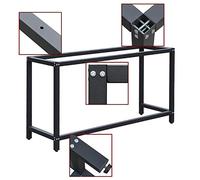 Soporte Banco Trabajo 50x150x80cm armazón Bastidor Caballete Mesa Trabajo empaquetar embalar Taller Negro