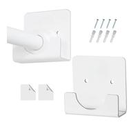 Soporte Barra Cortina Autoadhesivo - Fijación De Pared Para Riel Ducha | Herramienta Resistente Pared | Retenedor Invisible Tubo Armario Lavandería | 2x Soportes Adhesivos Acrílico