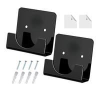 Soporte Barra Cortina Autoadhesivo - Fijación De Pared Para Riel Ducha | Herramienta Resistente Pared | Retenedor Invisible Tubo Armario Lavandería | 2x Soportes Adhesivos Acrílico