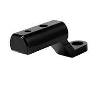 Soporte Base Extensión Espejo Retrovisor para Motocicletas, Aleación de Aluminio Dorado - Alta Dureza, Antidesgaste, Compatible con Móviles y Accesorios (negro)