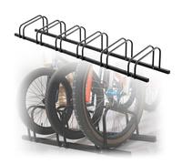 Soporte Bicicleta Estante de almacenamiento vertical para garajes, soporte de estacionamiento para bicicletas con capacidad para 2-6, compatible con bicicletas de carretera y de montaña(Black 6 racks)
