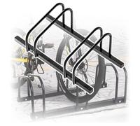 Soporte Bicicleta Portabicicletas vertical independiente, soporte de almacenamiento de acero con capacidad para 2-6, ideal para parques urbanos y áreas comunitarias(Black 2 racks)