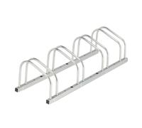 Soporte bicicleta suelo aparcabicicletas rack de bicicletas plateado 4,6 kg