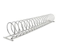 Soporte Bicicletas 10 Plazas Acero Inoxidable 2m - Aparcabicicletas Suelo Exterior, Antioxidante y Estable, Ideal Colectividades, Compatible con BTT y Bici Eléctrica (Ruedas hasta 85mm)