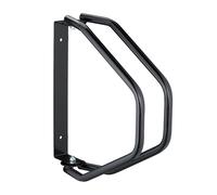 Relaxdays Soporte Bicicletas, para Montaje en Pared, Aparca Bicis Individual, Aparcabicicletas Acero Resistente, Negro