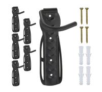Relaxdays Soportes Bicicleta Pared Set 6, Colgadores Cargan hasta 25 kg, Vertical, Ganchos Portabicicletas, Metal, Negro