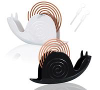 Soporte Bobina Mosquito Porta Incienso En Espiral 2pcs Portable Mosquito Coil Holder con Forma Caracol Creativo Portátil para Dormitorio, Sala De Estar, Cocina Y Oficina