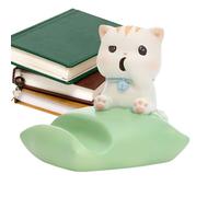 Soporte Bonito Para Teléfono De Escritorio | Soporte Para Smartphone De Gato,Base De Resina Para Manos Libres En Escritorio Con Base Antideslizante Para Grabación En Lugar De Trabajo Y Mesilla De Noch