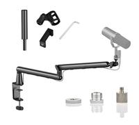 Soporte Brazo Micrófono Mesa - Ajuste Multidireccional Plegable Metal, para Blue Yeti, Snowball iCE, HyperX QuadCast,SoloCast,Elgato Wave